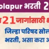 ZP solapur bharti 20251
