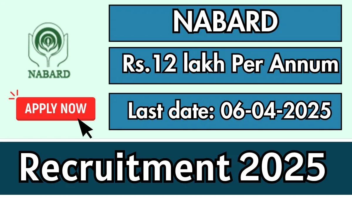 NABARD Specialists Recruitment 2025 – ऑनलाईन अर्ज करा