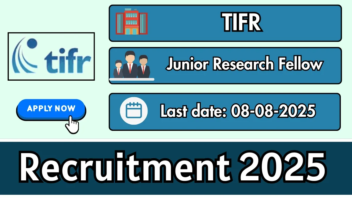टाटा मूलभूत संशोधन संस्था (TIFR) ज्युनिअर रिसर्च फेलो (JRF) भरती 2025 – ऑफलाईन अर्ज करा