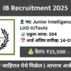 IB Recruitment 2025