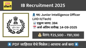 IB Recruitment 2025