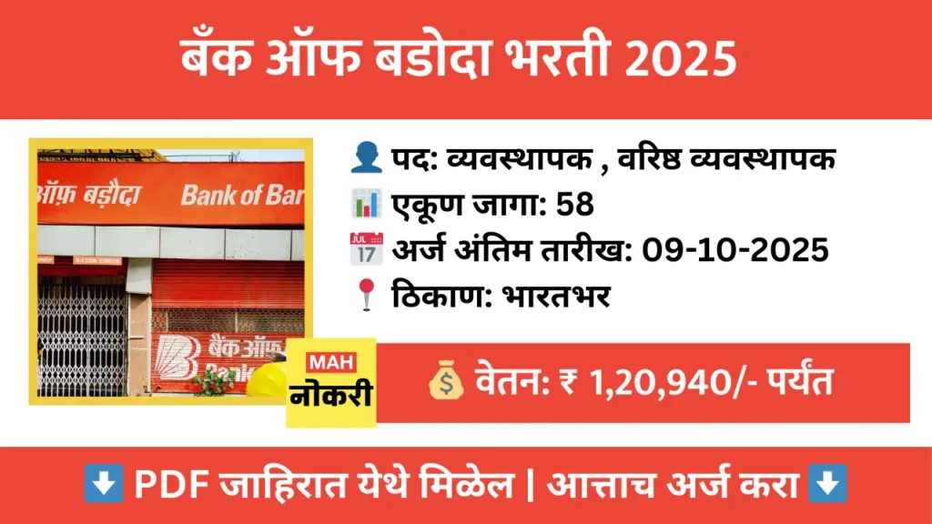 bank of baroda manager recruitment 2025
