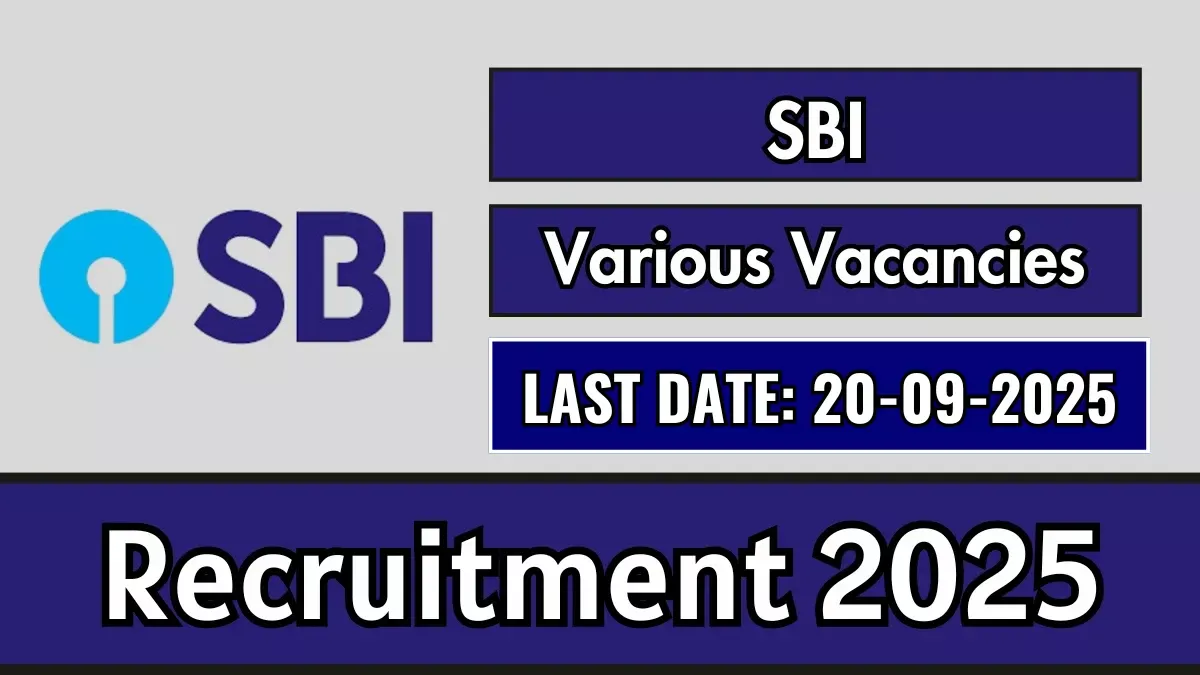 SBI Recruitment 2025 – Centre Head, Senior Vice President आणि इतर पदांसाठी भरती
