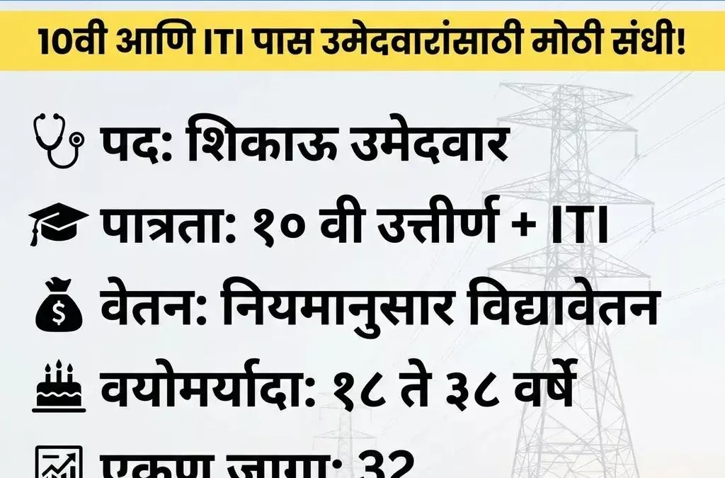 MAHATRANSCO महापारेषण भरती 2026 | 10वी आणि ITI पास उमेदवारांसाठी मोठी संधी!